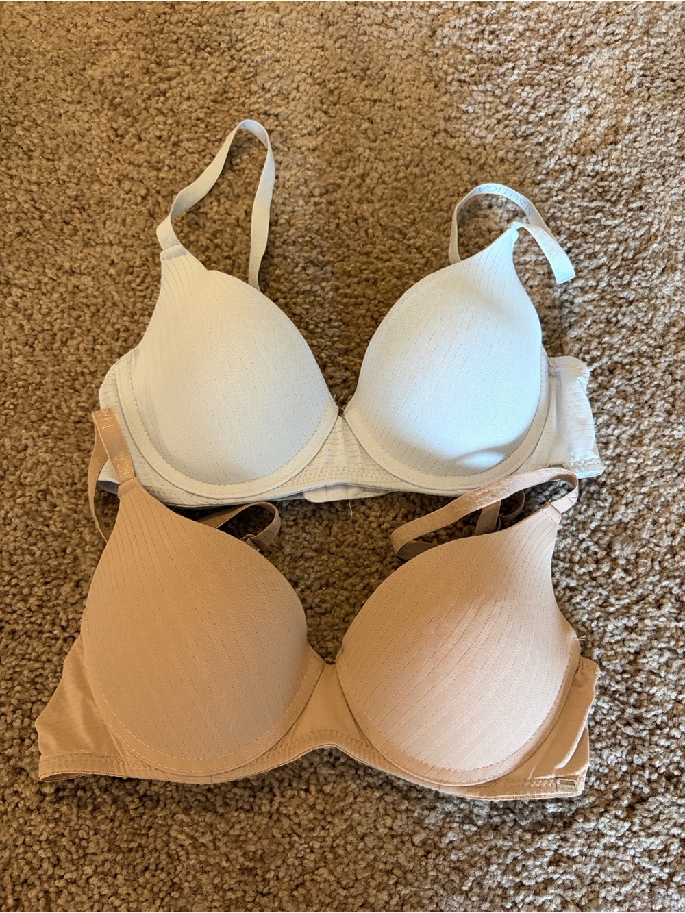 Nautica Seamless T-Shirt Bras in White and Nude